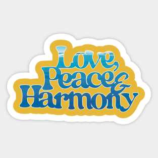 Love, Peace & Harmony (var3) Sticker